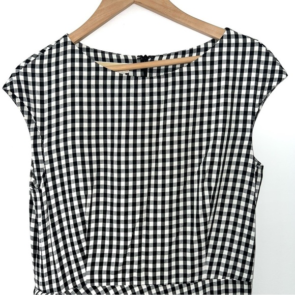 Michael Kors Collection Silk Black White Gingham Sleeveless Midi Dress - Picture 6 of 10